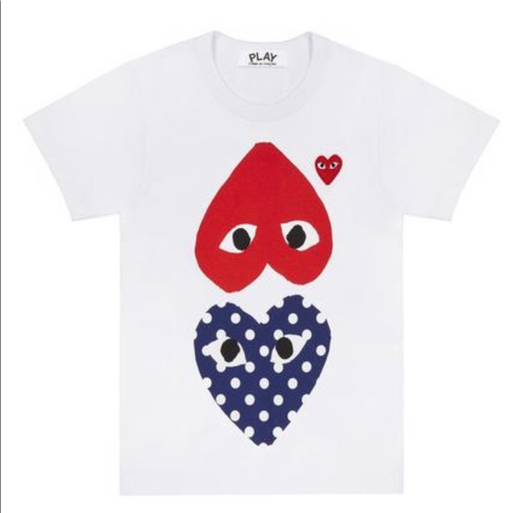 Comme des Garçon double shirt polka and red